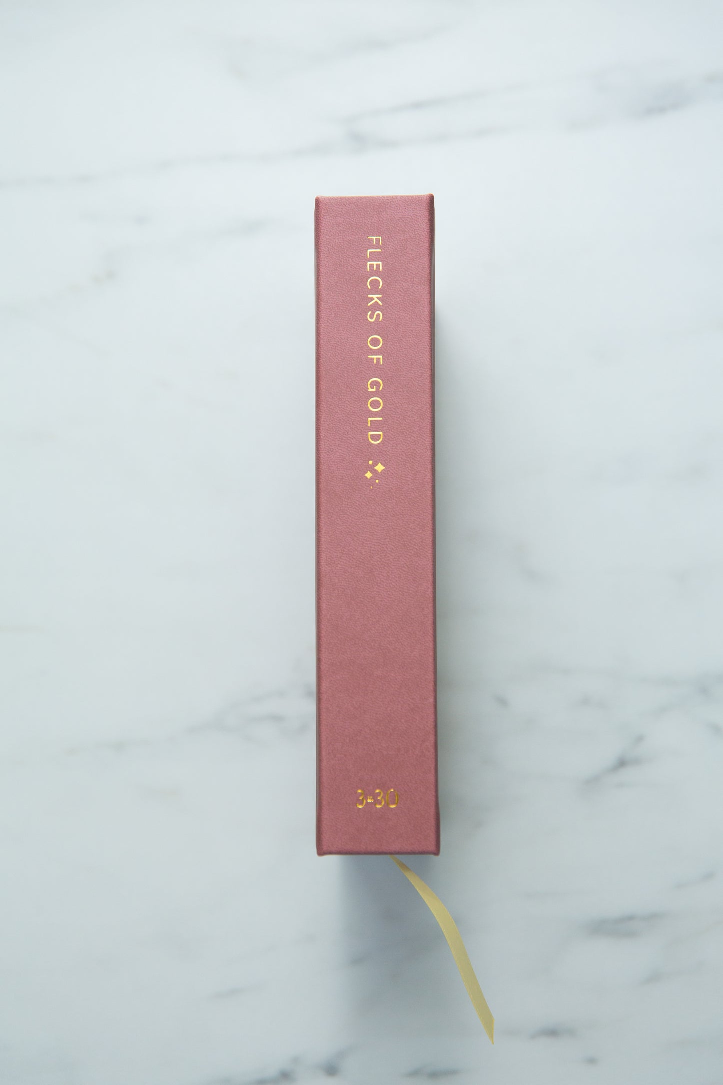 Vegan Rose Flecks of Gold Journal with gold embossing. A Three-Year Journal For Mothers. Helping you find the joy in Motherhood. A journal for moms who want to see the good in every day. Helping overwhelmed, busy moms. Created by Rachel Nielson of 3 in 30 Podcast. Motherhood Journal. Gratitude Journal.