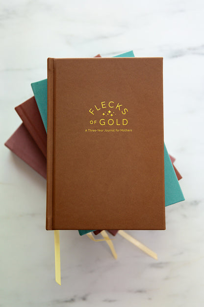 * NEW COLOR*  Flecks of Gold 3-year Journal: Camel Vegan Leather