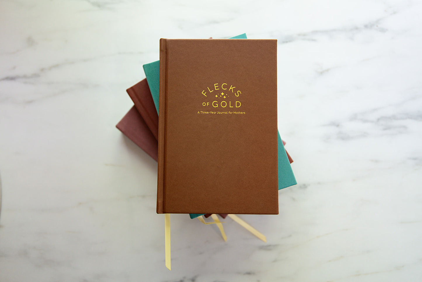 * NEW COLOR*  Flecks of Gold 3-year Journal: Camel Vegan Leather