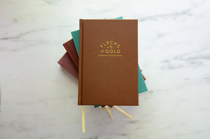 * NEW COLOR*  Flecks of Gold 3-year Journal: Camel Vegan Leather