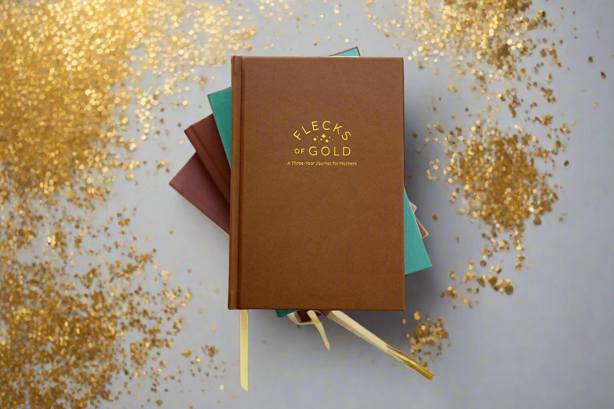 * NEW COLOR*  Flecks of Gold 3-year Journal: Camel Vegan Leather