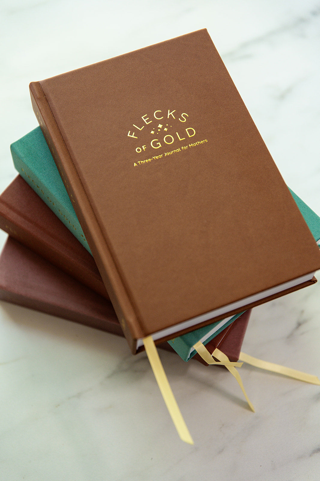 * NEW COLOR*  Flecks of Gold 3-year Journal: Camel Vegan Leather