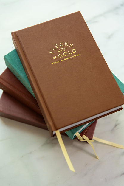 * NEW COLOR*  Flecks of Gold 3-year Journal: Camel Vegan Leather