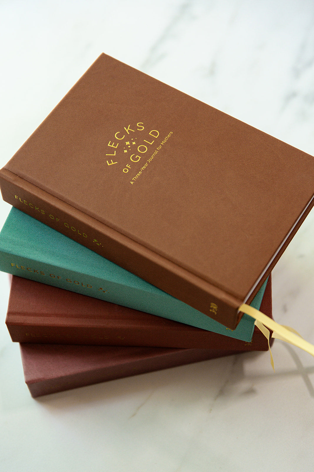 * NEW COLOR*  Flecks of Gold 3-year Journal: Camel Vegan Leather