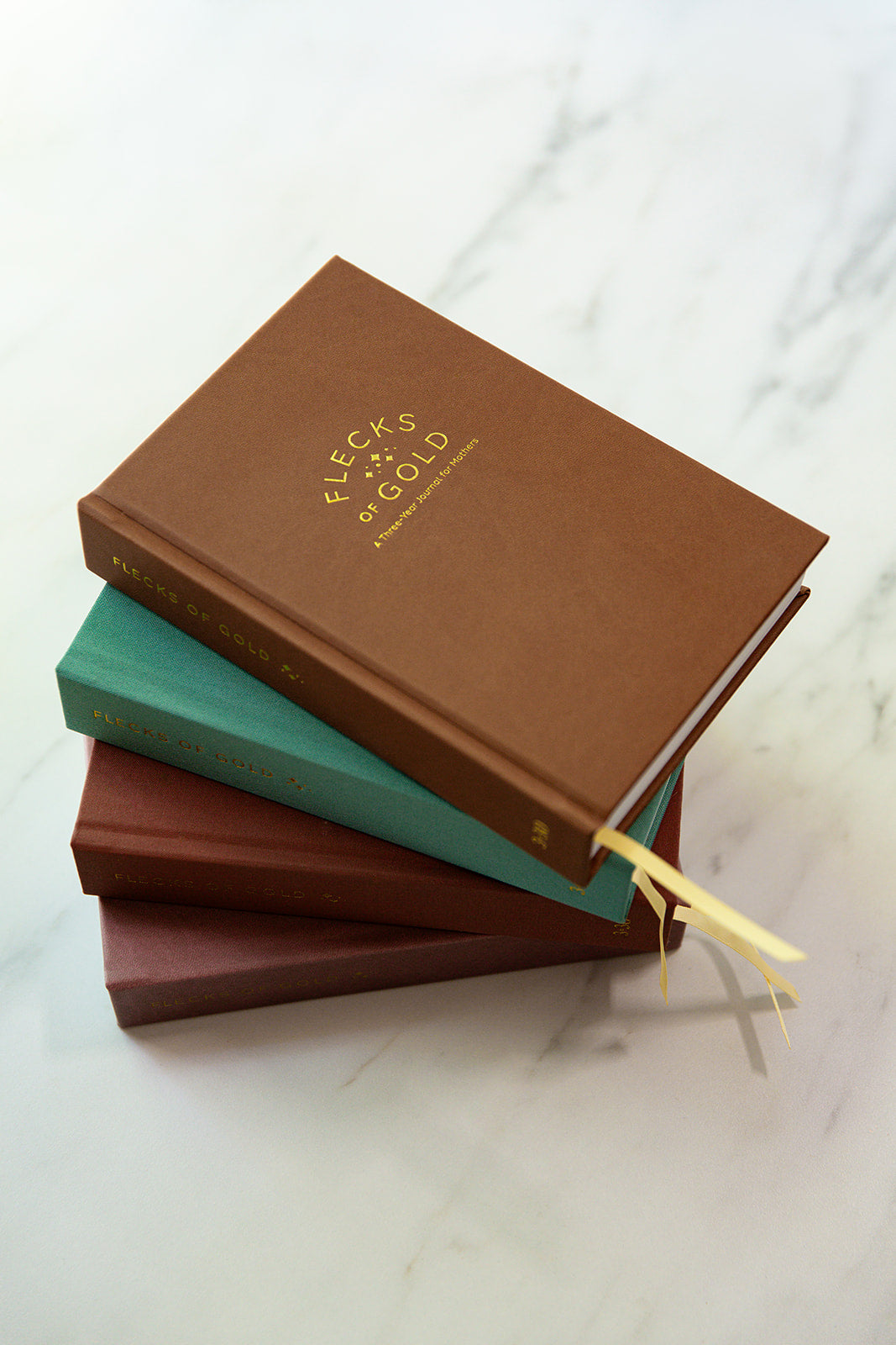 * NEW COLOR*  Flecks of Gold 3-year Journal: Camel Vegan Leather