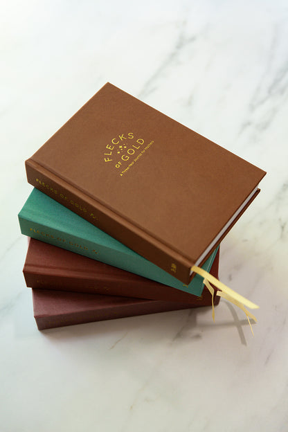* NEW COLOR*  Flecks of Gold 3-year Journal: Camel Vegan Leather