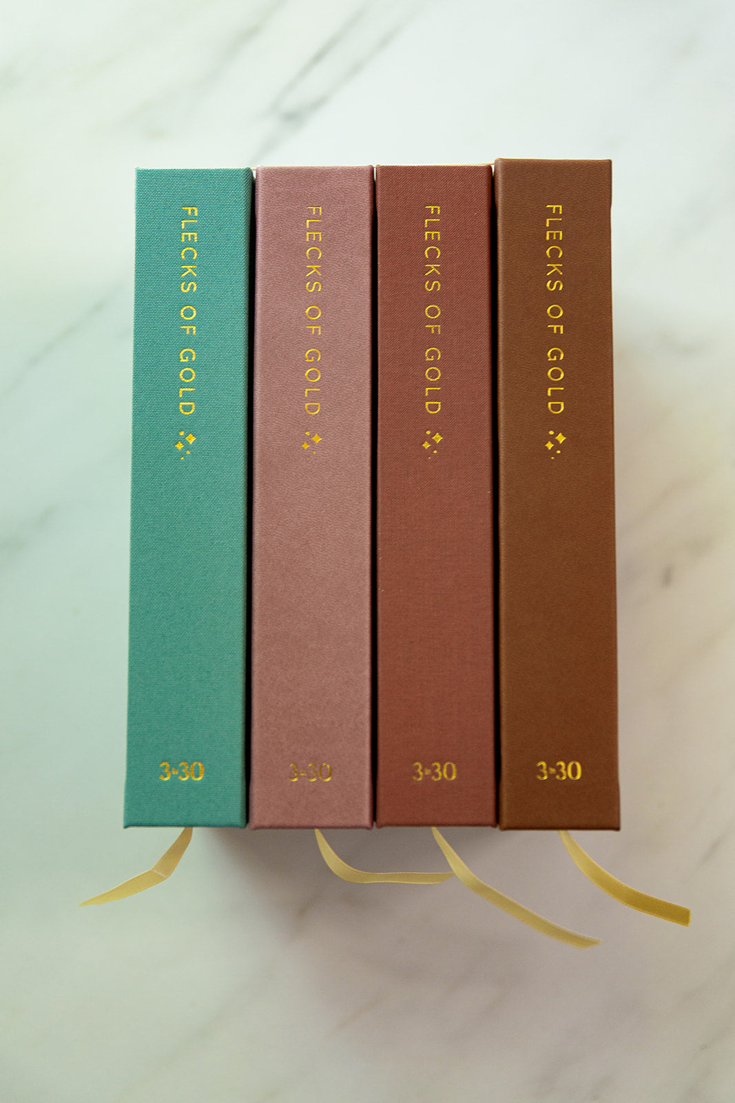 * NEW COLOR*  Flecks of Gold 3-year Journal: Camel Vegan Leather