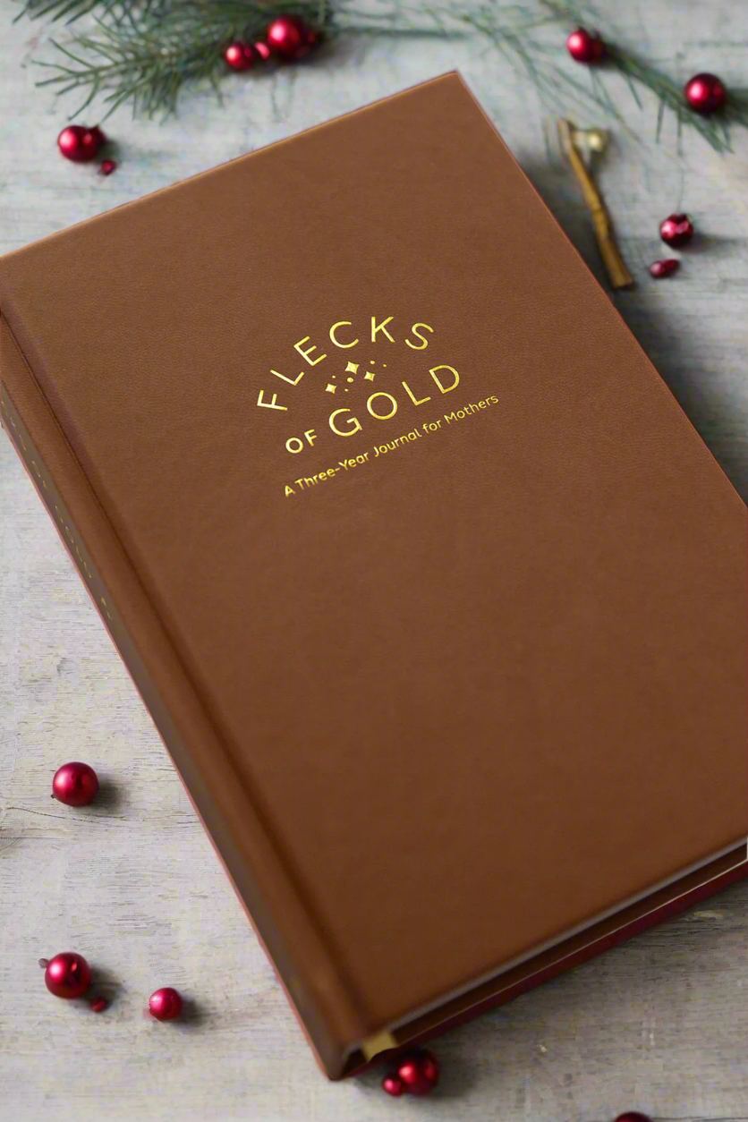 * NEW COLOR*  Flecks of Gold 3-year Journal: Camel Vegan Leather