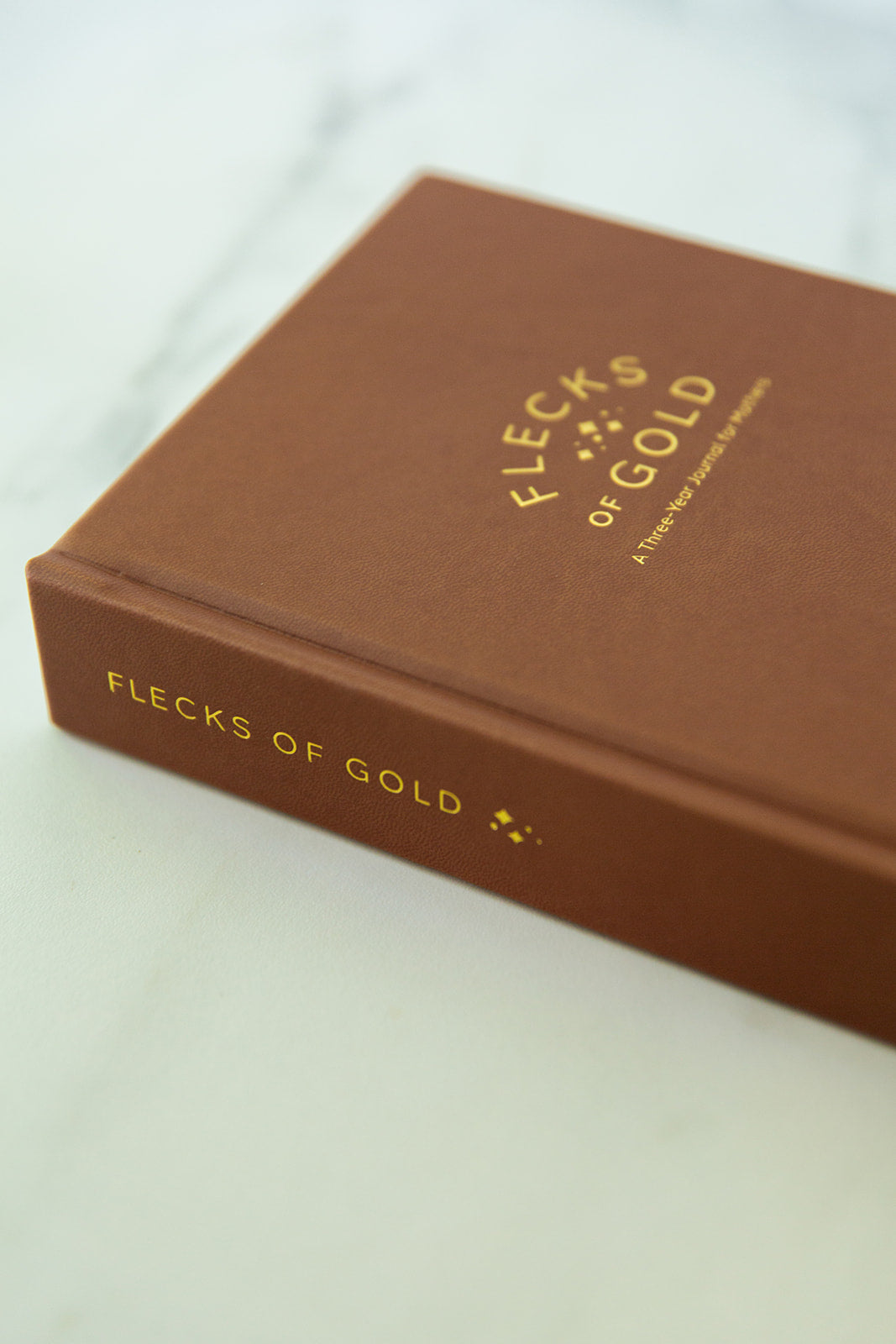 * NEW COLOR*  Flecks of Gold 3-year Journal: Camel Vegan Leather