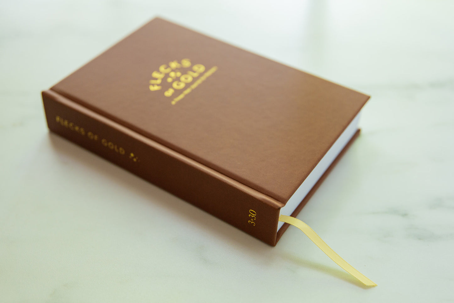 * NEW COLOR*  Flecks of Gold 3-year Journal: Camel Vegan Leather