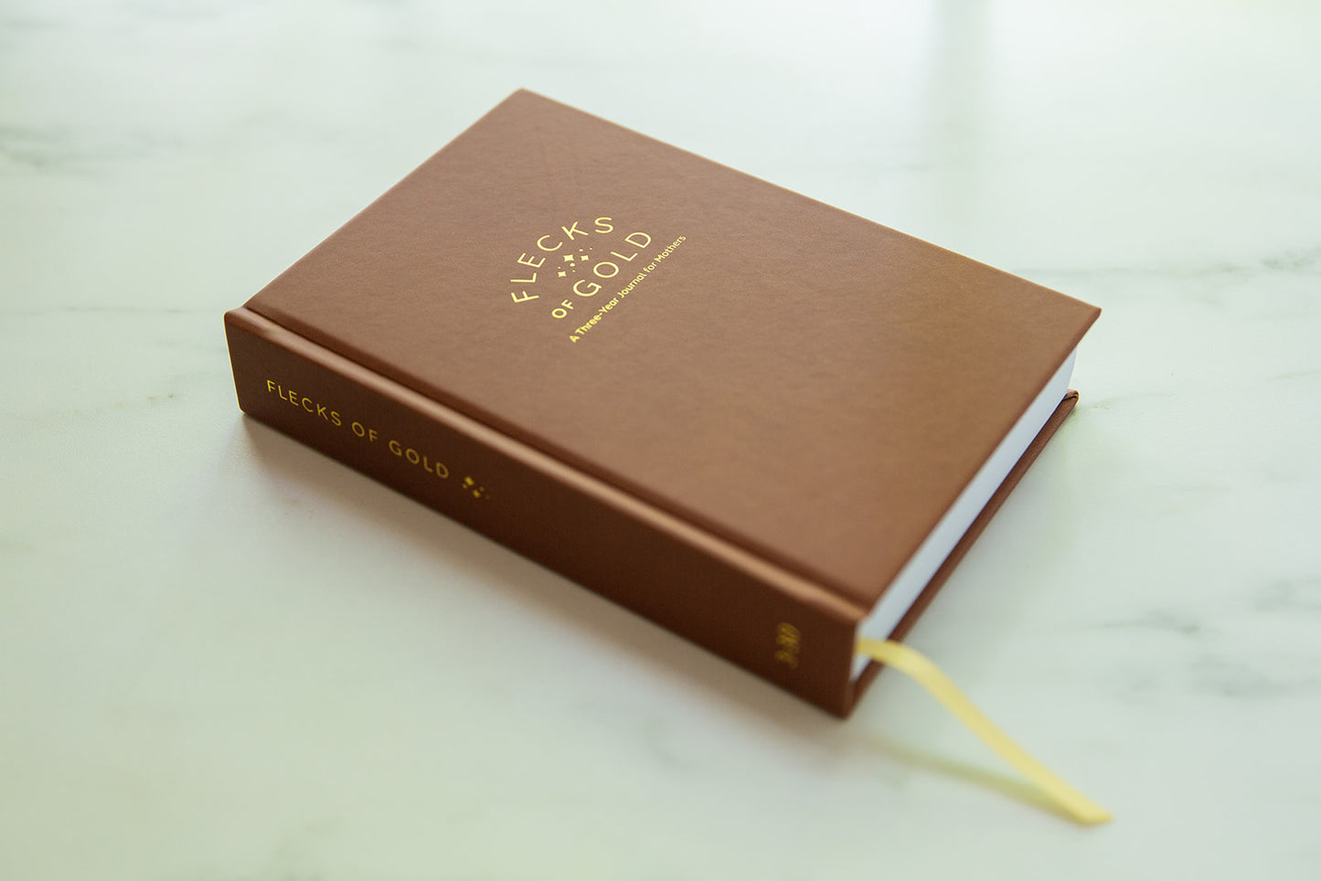 * NEW COLOR*  Flecks of Gold 3-year Journal: Camel Vegan Leather