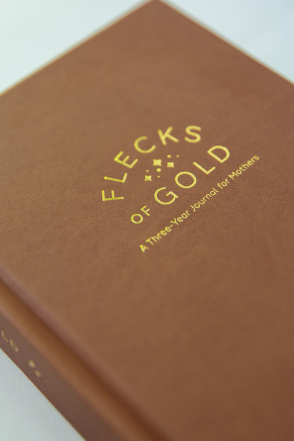 * NEW COLOR*  Flecks of Gold 3-year Journal: Camel Vegan Leather