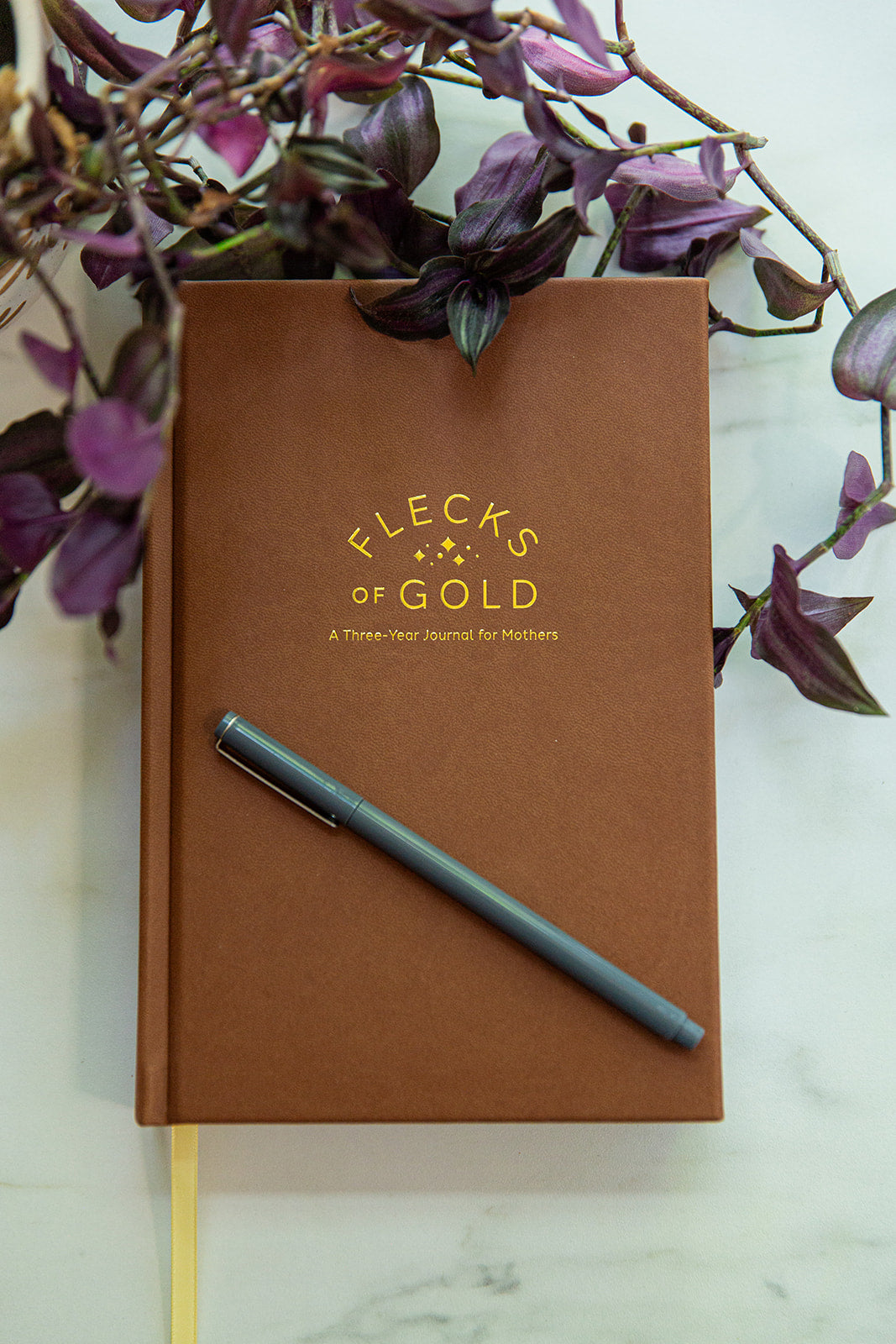 * NEW COLOR*  Flecks of Gold 3-year Journal: Camel Vegan Leather