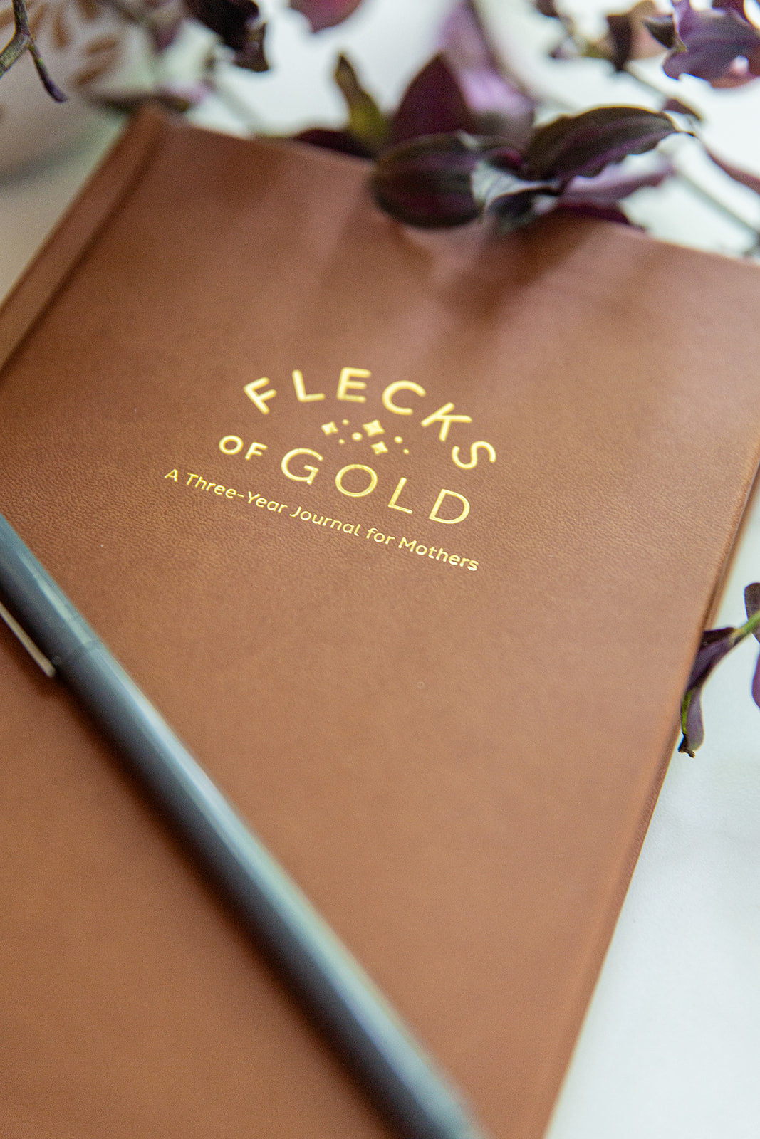 * NEW COLOR*  Flecks of Gold 3-year Journal: Camel Vegan Leather