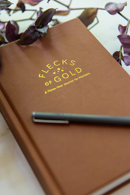* NEW COLOR*  Flecks of Gold 3-year Journal: Camel Vegan Leather