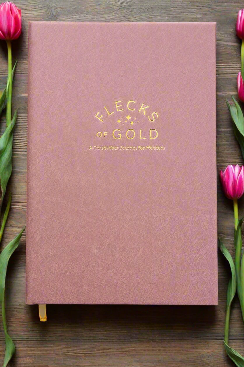Flecks of Gold 3-Year Journal: Rose Vegan Leather