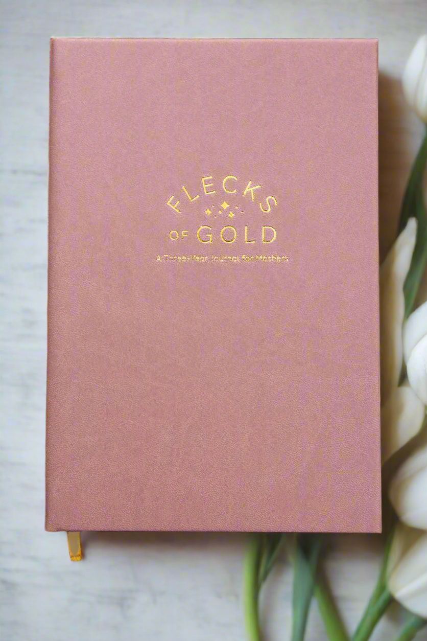 Flecks of Gold 3-Year Journal: Rose Vegan Leather