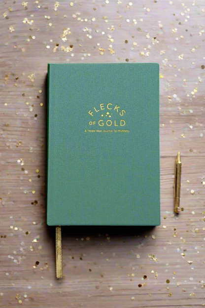 Flecks of Gold 3-Year Journal: Teal Linen