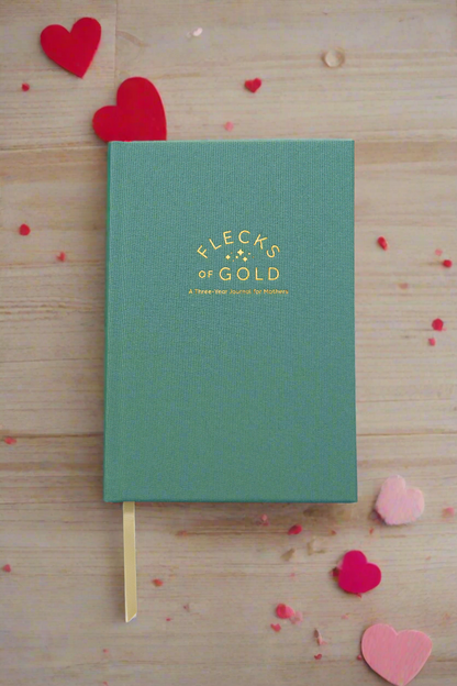 Flecks of Gold 3-Year Journal: Teal Linen