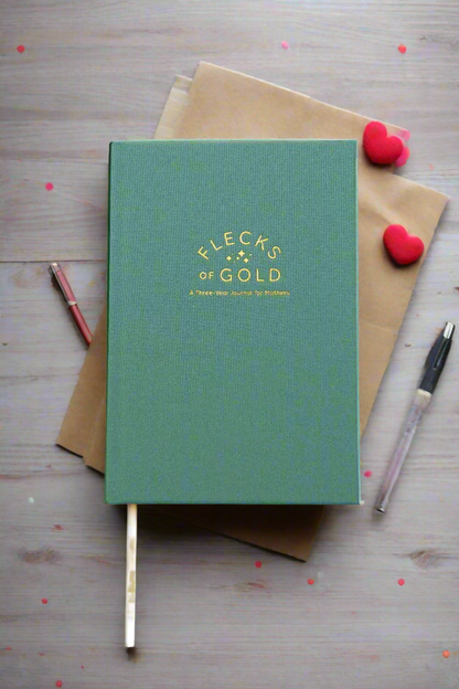 Flecks of Gold 3-Year Journal: Teal Linen