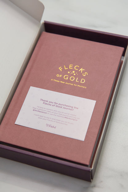 Flecks of Gold Journal: Rose Vegan Leather