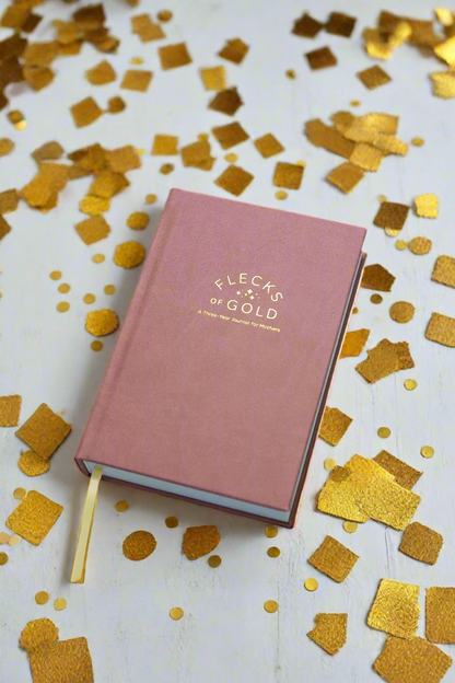 Flecks of Gold 3-Year Journal: Rose Vegan Leather