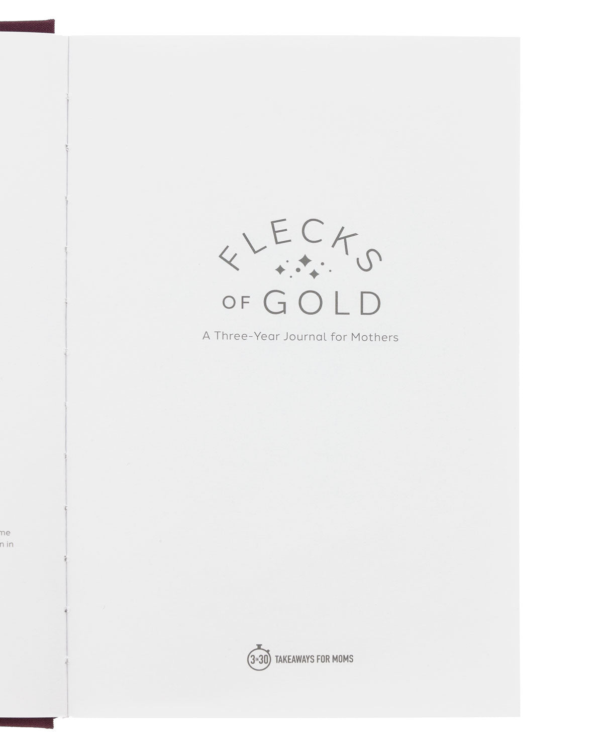 Flecks Of Gold Journal: Plum
